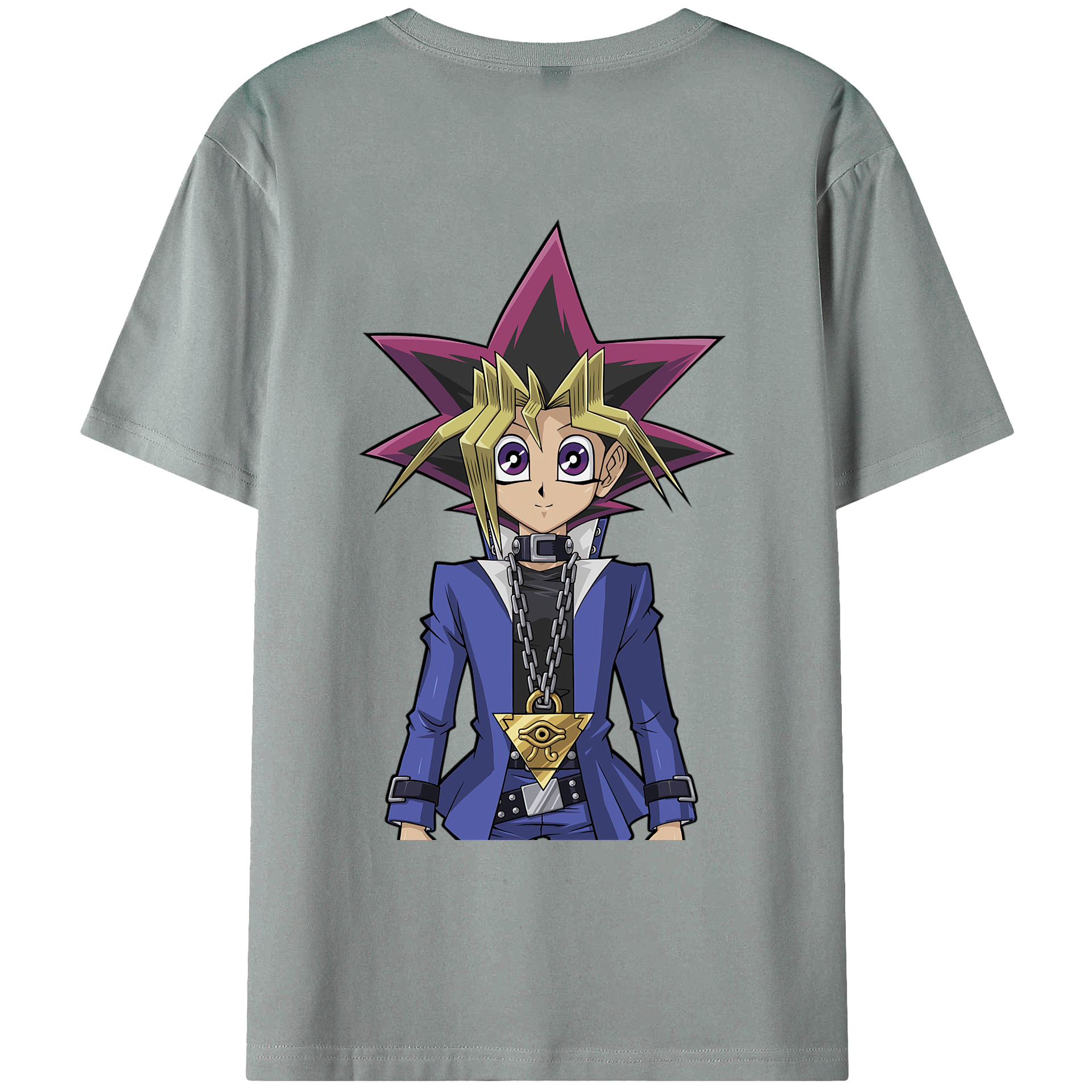 （画像用） 遊☆戯☆王 Yu-Gi-Oh! 綿100％ メンズ半袖Tシャツ（バックプリント） 通気性